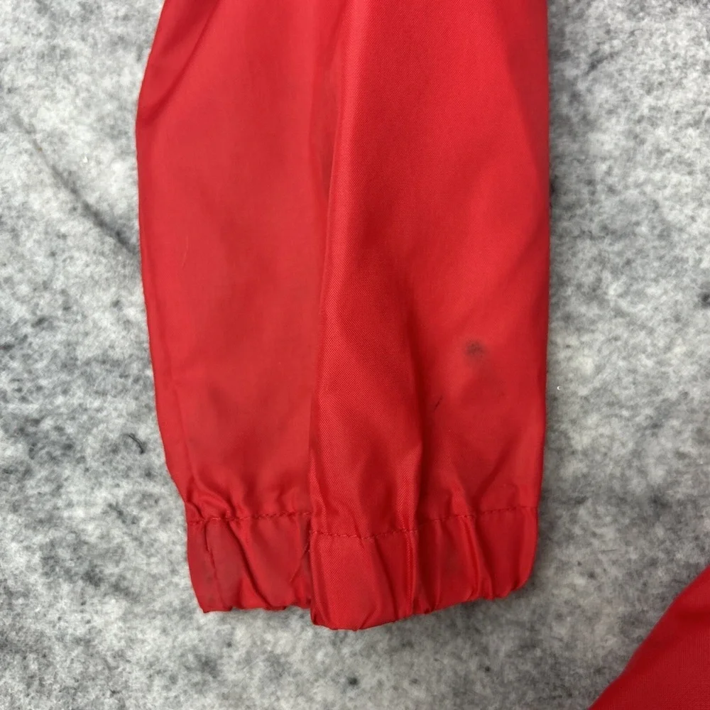 Vintage 70's Martinsville 500‎ Speedway Size M Red Windbreaker Jacket Button Up